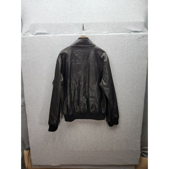 Carbon Mens Black Faux Leather Jacket XL - Picture 3 of 3